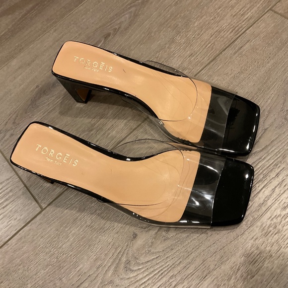 TORGEIS Amzryllis Sandal Black Clear Size 8 NWOT - Picture 3 of 9